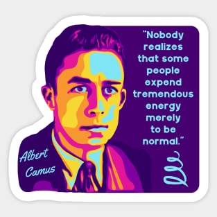 Albert Camus Portrait and Quote Sticker